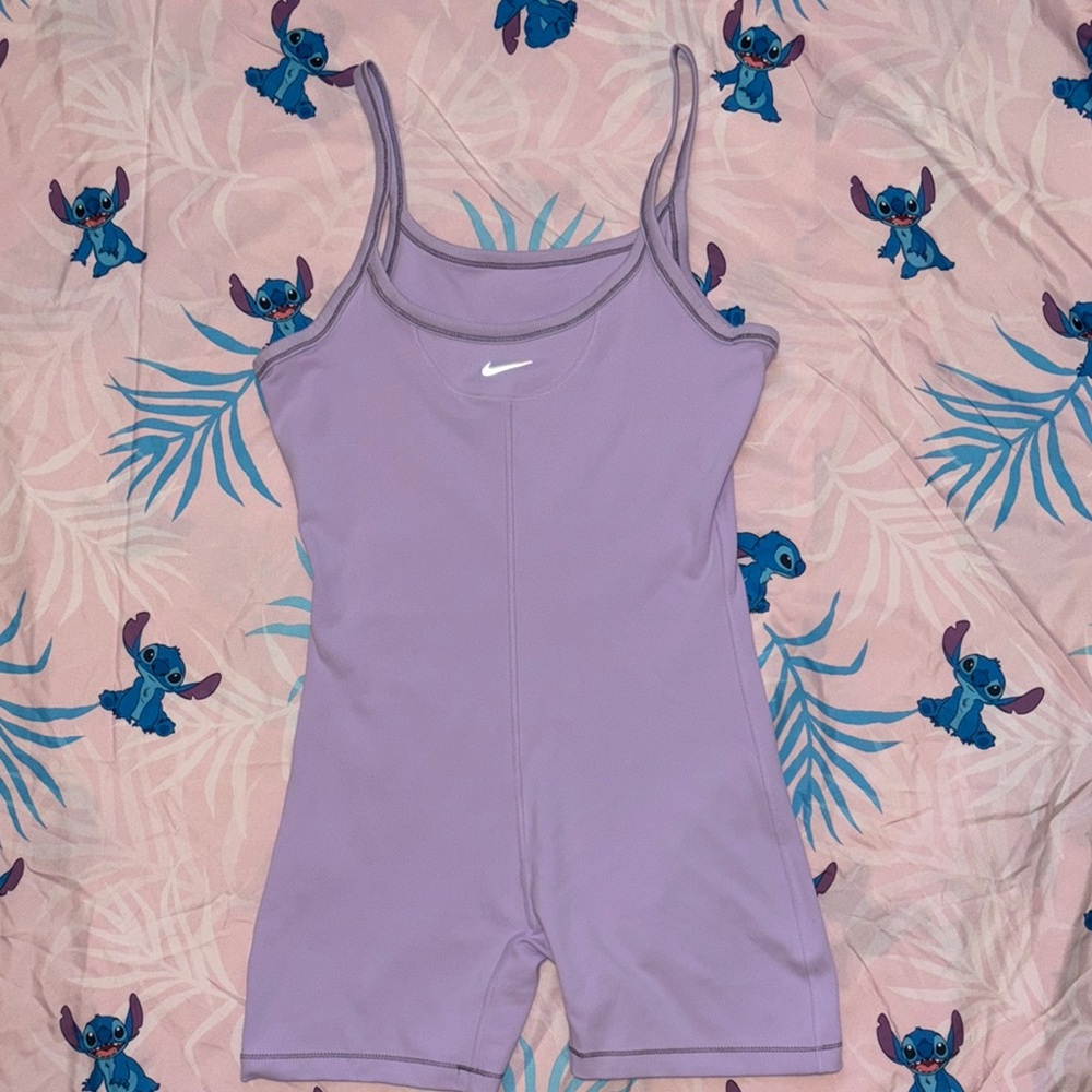 Nike Lavender Athletic One-Piece Romper with White Swoosh